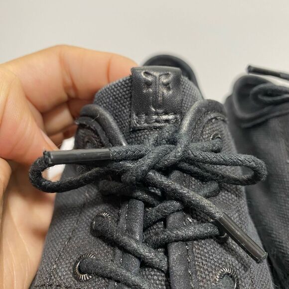FRYE Women’s Low Top Canvas Sneakers with Leather Shoelaces in Black Size 7.5M - Picture 3 of 10